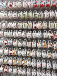 200 Adet Karışık Desenli El İşi Toptan Seramik Kupa Bardak Mug - 1
