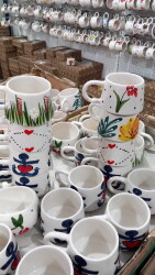 200 Adet Karışık Desenli El İşi Toptan Seramik Kupa Bardak Mug - 3