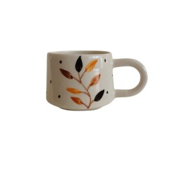Bozkır Desen El İşi Seramik Kupa Bardak Mug - 1