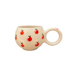 El İşi Ece Baby Elma Desenli Seramik Kupa Bardak Mug - 1