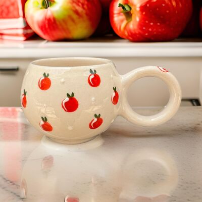 El İşi Ece Baby Elma Desenli Seramik Kupa Bardak Mug - 2
