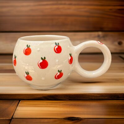 El İşi Ece Baby Elma Desenli Seramik Kupa Bardak Mug - 3