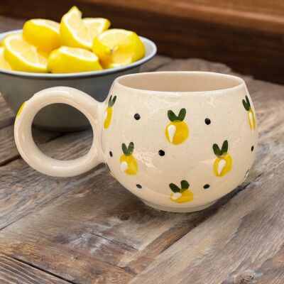 El İşi Ece Baby Limon Desenli Seramik Kupa Bardak Mug - 9