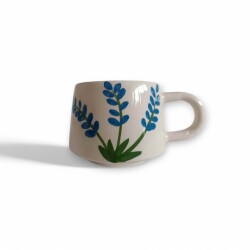 El İşi Klasik Lavanta Desenli Seramik Kupa Bardak Mug - 1