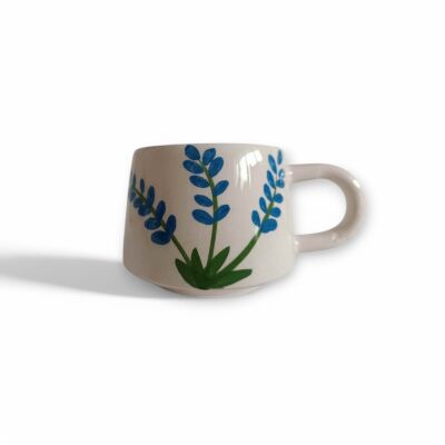 El İşi Klasik Lavanta Desenli Seramik Kupa Bardak Mug - 1