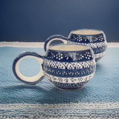 İlbay  Ece Seramik Kupa Bardak Mug 2'li Aile Deseni