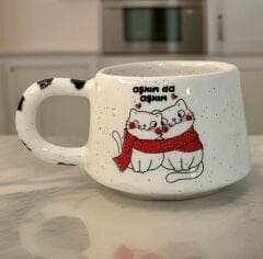 İlbay Çini Takı Kupa Bardak Klasik Aşkım da Aşkım