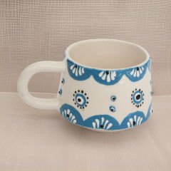 İlbay Seramik Kupa Mug Klasik Mavi Nazar