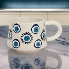 İlbay Seramik Kupa Mug Klasik Yuvarlak Nazar