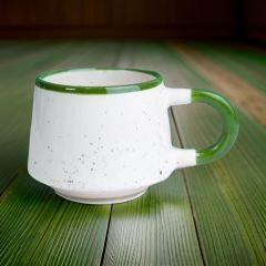 İlbay Seramik Kupa Mug Klasik Yeşil Simli