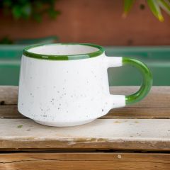 İlbay Seramik Kupa Mug Klasik Yeşil Simli