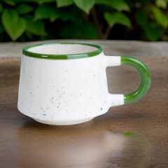 İlbay Seramik Kupa Mug Klasik Yeşil Simli