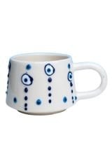 İlbay Seramik El İşi Kupa Bardak Mug Klasik Damla Nazar