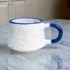 İlbay Seramik Kupa Mug Klasik Mavi Simli