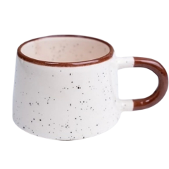 İlbay Seramik Kupa Mug Klasik Kahverengi Simli