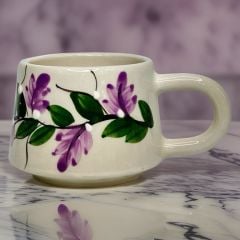 İlbay Seramik Kupa Mug Klasik Lila Üzüm Bağı