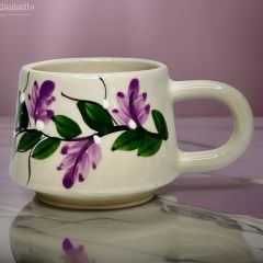 İlbay Seramik Kupa Mug Klasik Lila Üzüm Bağı