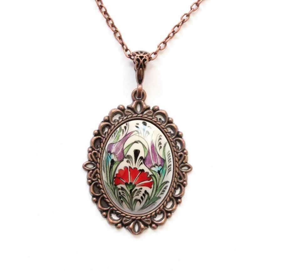 İlbay Çini Seramik Kolye 086DS049