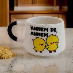 İlbay Seramik Klasik Annem de Annem Kupa Bardak Mug Nescafe Fincanı