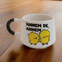 İlbay Seramik Klasik Annem de Annem Kupa Bardak Mug Nescafe Fincanı