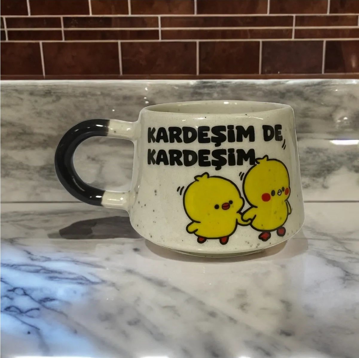 İlbay Seramik Kupa Bardak Klasik Kardeşim de Kardeşim
