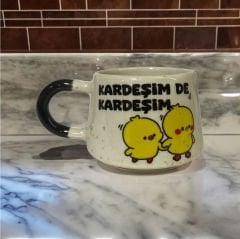 İlbay Seramik Kupa Bardak Klasik Kardeşim de Kardeşim