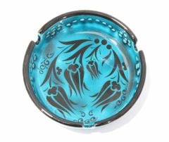 İlbay 13 cm Mavi Turkuaz Renkli Çini Seramik Küllük