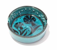 İlbay 8 cm Yeşil Turkuaz Renkli Çini Seramik Küllük