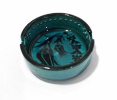 İlbay 8 cm Yeşil Turkuaz Renkli Çini Seramik Küllük