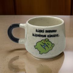 İlbay Seramik Klasik Kupa Bardak Mug ''İlişki Durumu''