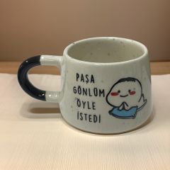 İlbay Seramik Klasik Kupa Bardak ''Paşa Gönlüm Öyle İstedi''