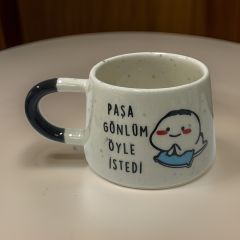 İlbay Seramik Klasik Kupa Bardak ''Paşa Gönlüm Öyle İstedi''