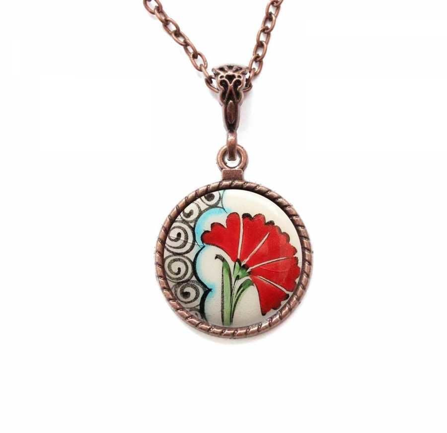 İlbay Çini Seramik Kolye 093DS126