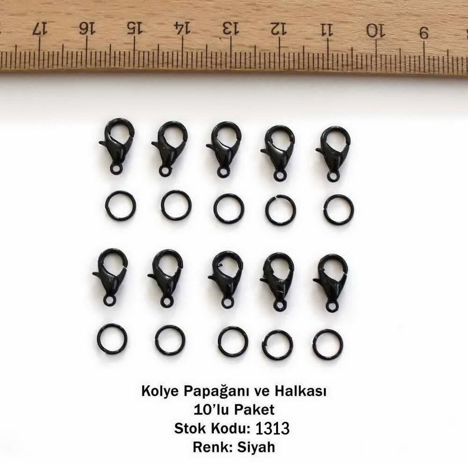 1313 Kolye Papağanı ve Halkası Siyah