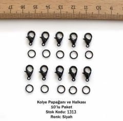 1313 Kolye Papağanı ve Halkası Siyah