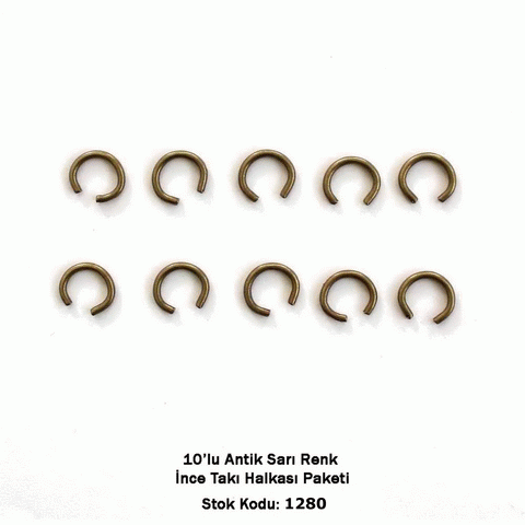 1280 Geniş Takı Halkası Antik Sarı