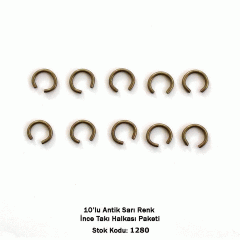 1280 Geniş Takı Halkası Antik Sarı