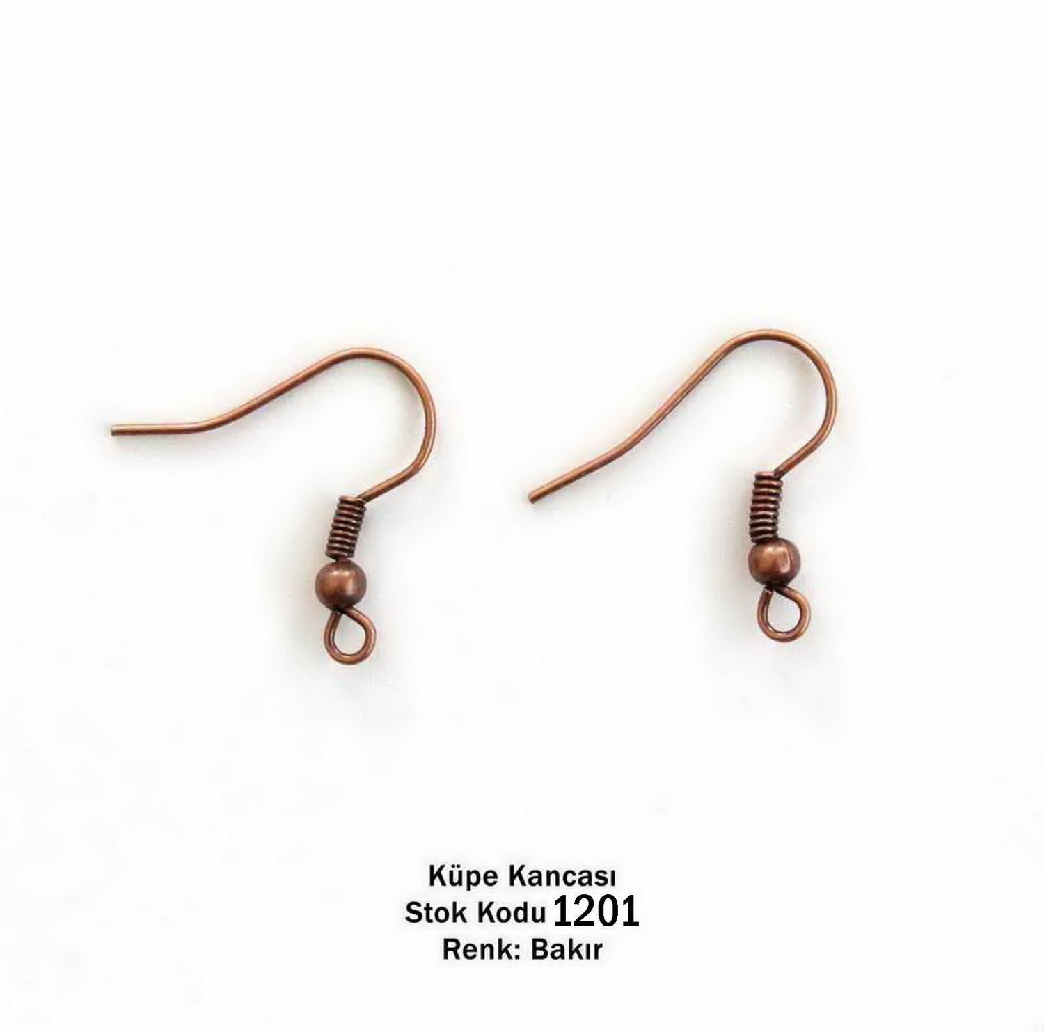 1201 Küpe Kancası Küpe Klipsi Bakır