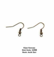 1200 Küpe Kancası Küpe Klipsi Antik Sarı
