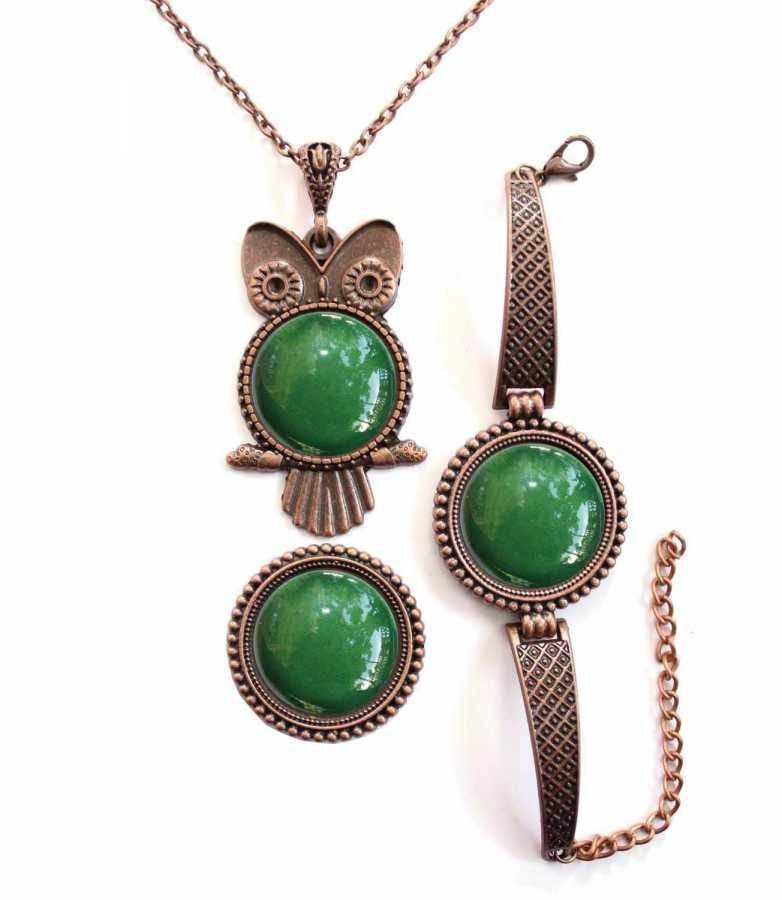 İlbay Çini Takı Kolye Bileklik Yüzük Seti 2454DS359