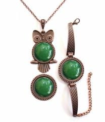 İlbay Çini Takı Kolye Bileklik Yüzük Seti 2454DS359