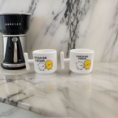 İlbay Seramik T Kulp Kupa Bardak 2 li Karım da Karım Kocam da Kocam