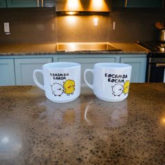 İlbay Seramik Times Kupa Bardak 2 li Karım da Karım Kocam da Kocam