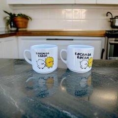 İlbay Seramik Times Kupa Bardak 2 li Karım da Karım Kocam da Kocam