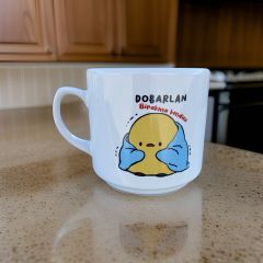 İlbay Seramik Times Kupa Bardak Mug Dobarlan Sarı