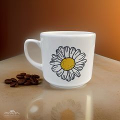 İlbay Seramik Times Kupa Bardak Mug Çizgi Papatya