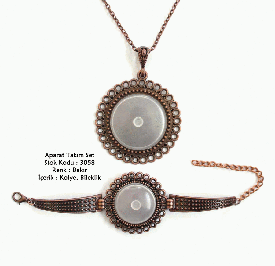 Kolye Bileklik Aparat Takım Set 3058 Bakır Kaplama