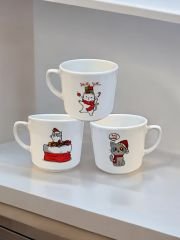 Yılbaşı Hediyesi 3’lü Seramik Times Kupa Bardak Mug