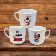 Yılbaşı Hediyesi 3’lü Seramik Times Kupa Bardak Mug