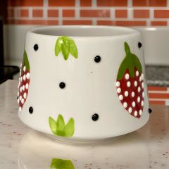 İlbay Seramik Klasik Çilek Kupa Bardak Mug